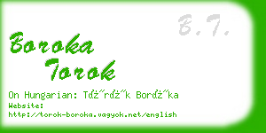 boroka torok business card
